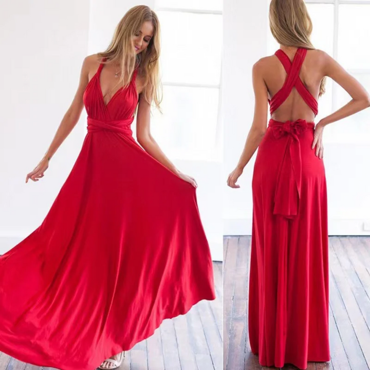 Elegant multi-way styling maxi dress