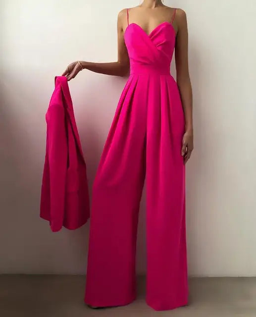 Elegant sleeveless classic jumpsuit