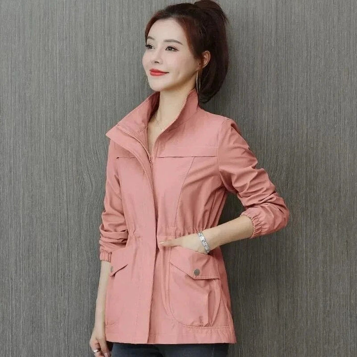 Plain ladies trench coat