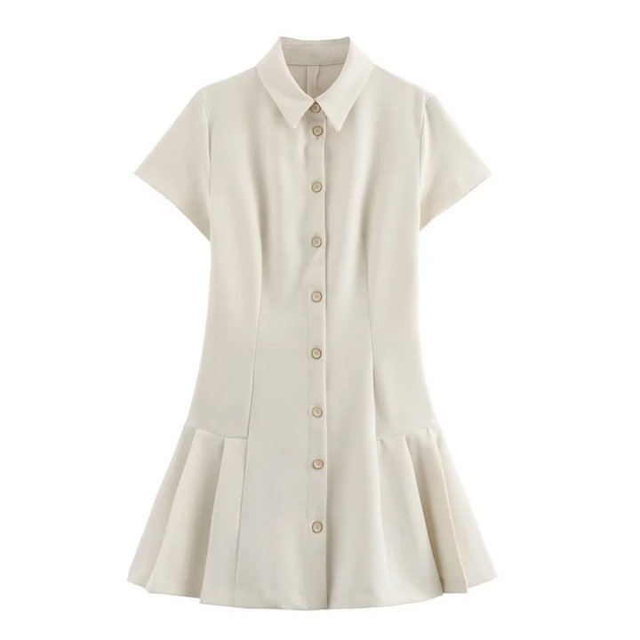 Elegant shirt-style mini dress