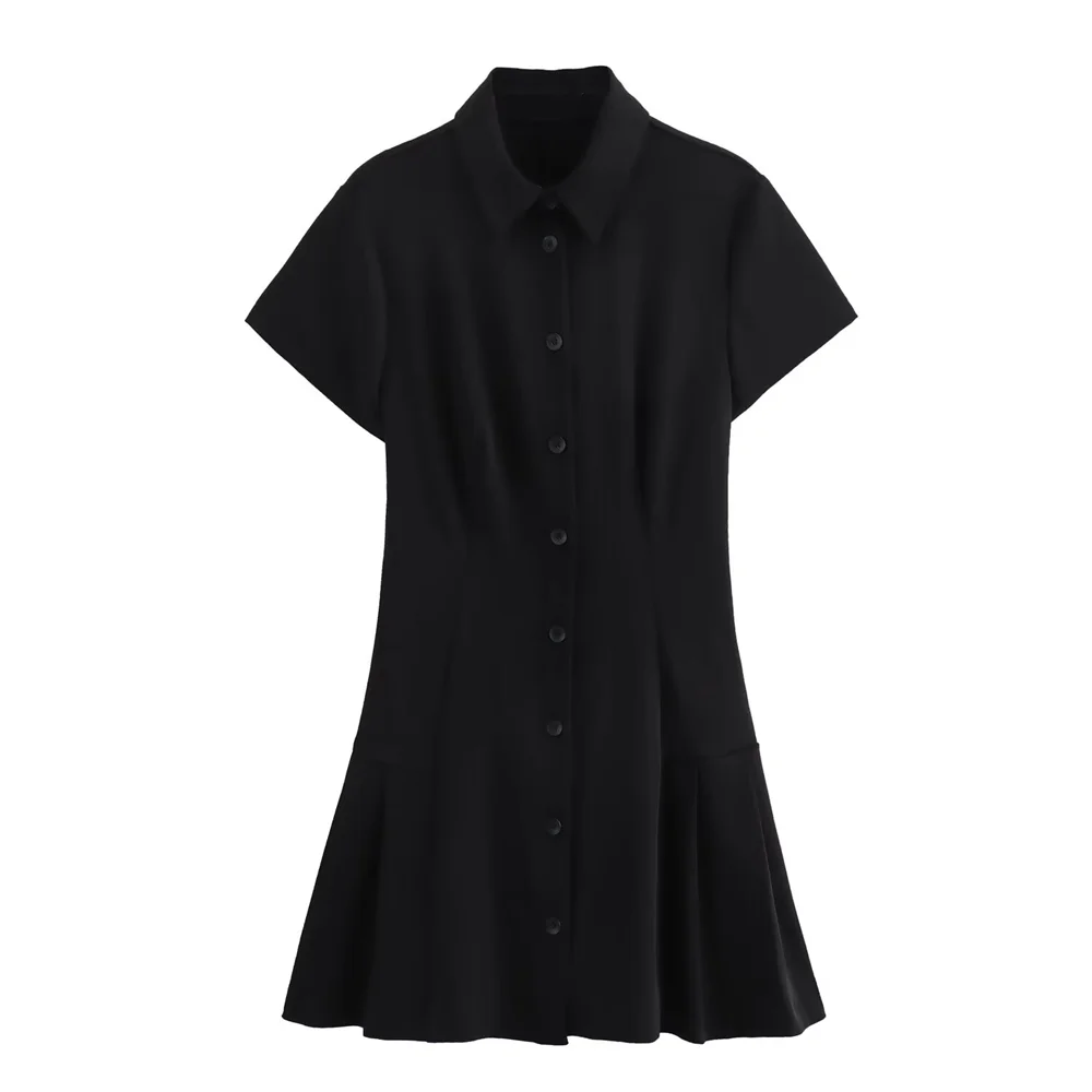 Elegant shirt-style mini dress