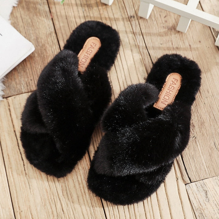 Fluffy slippers