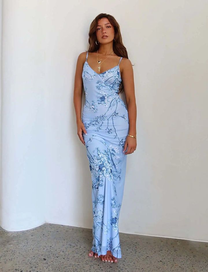 Elegant floral maxi dress