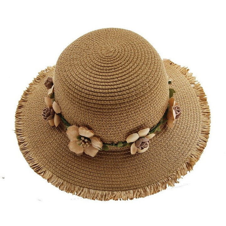 Flowery sun hat for women