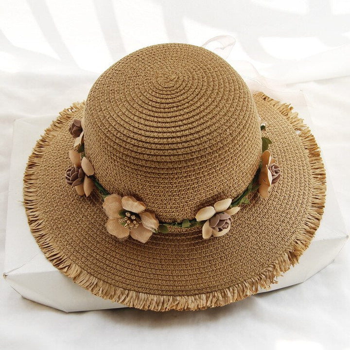 Flowery sun hat for women