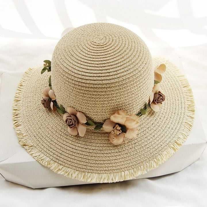 Flowery sun hat for women