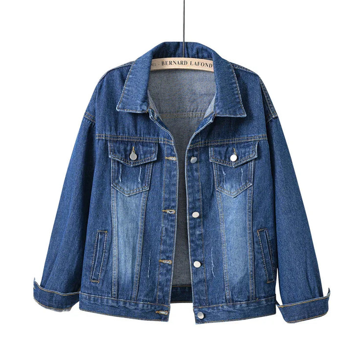 Classic denim jacket with two chest pockets