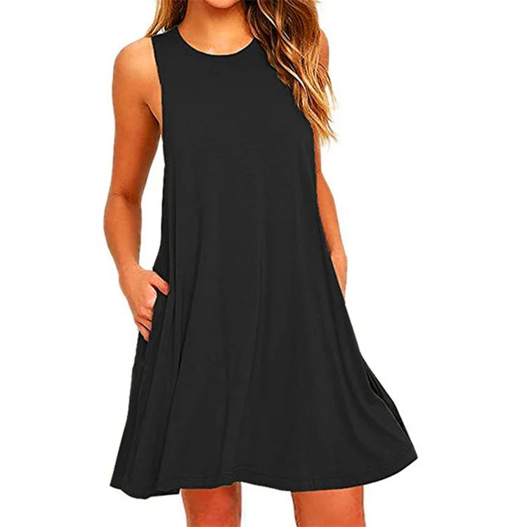 Comfortable casual dress with side pocket