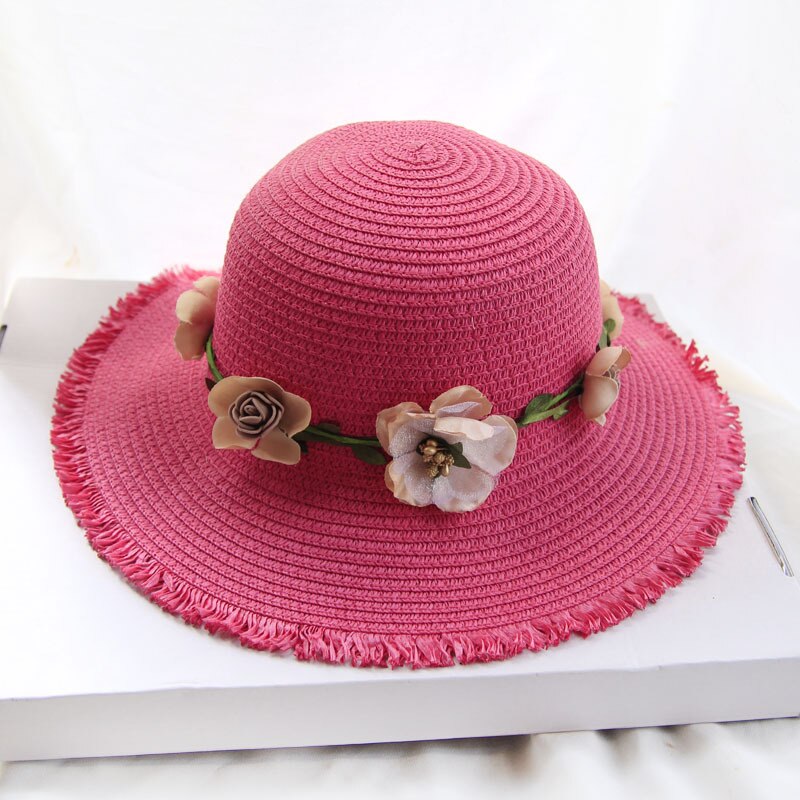 Flowery sun hat for women