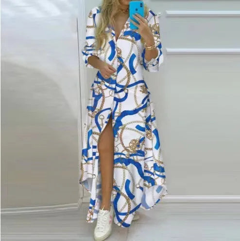 Stylish maxi dress with eye-catching prints