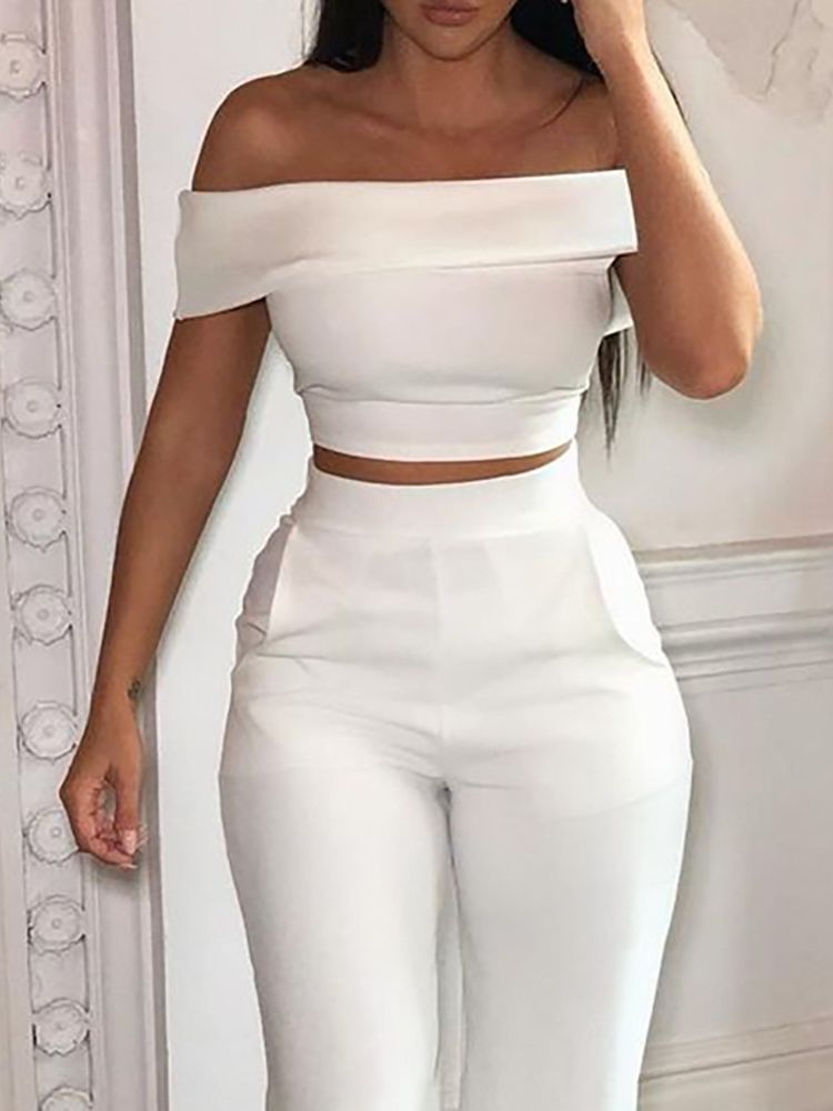 Two piece set off-shoulder