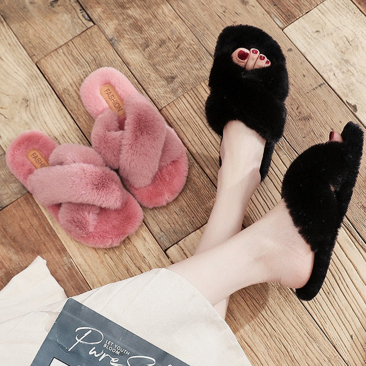 Fluffy slippers