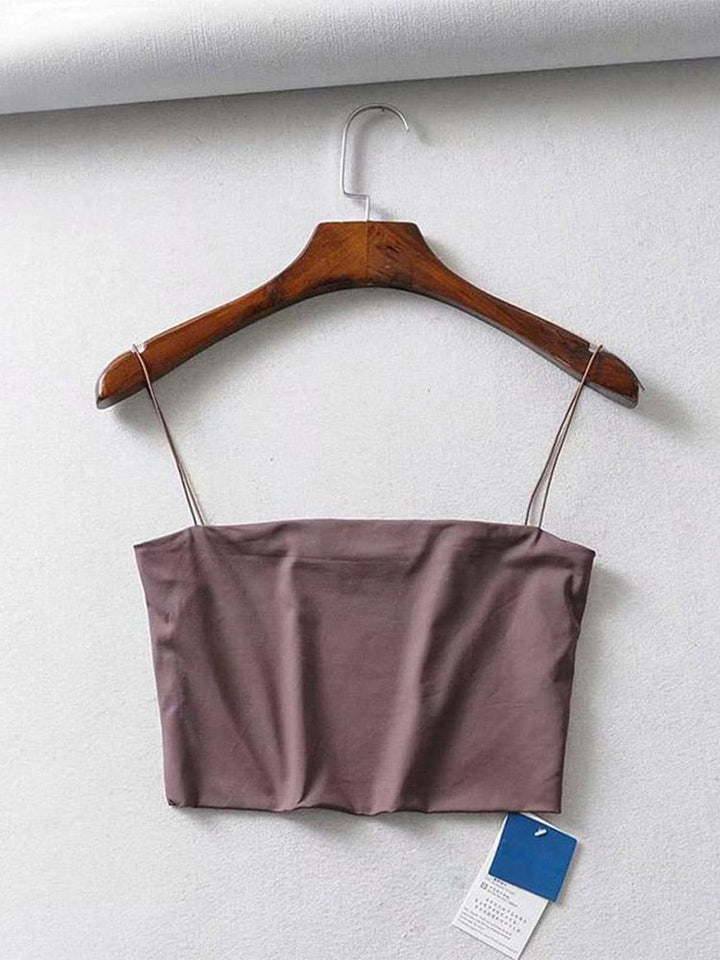 Chic stretch basic crop top