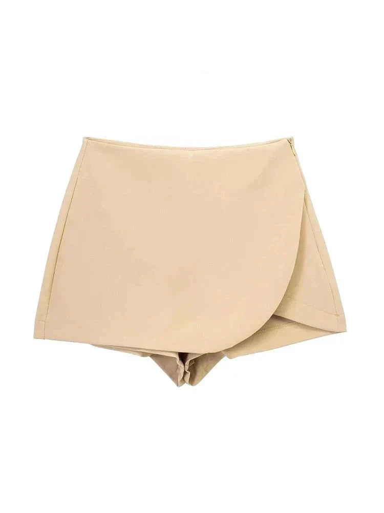 Stylish high-waist mini skorts