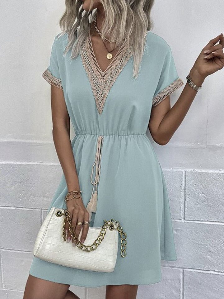 Flare boho v-neck dress