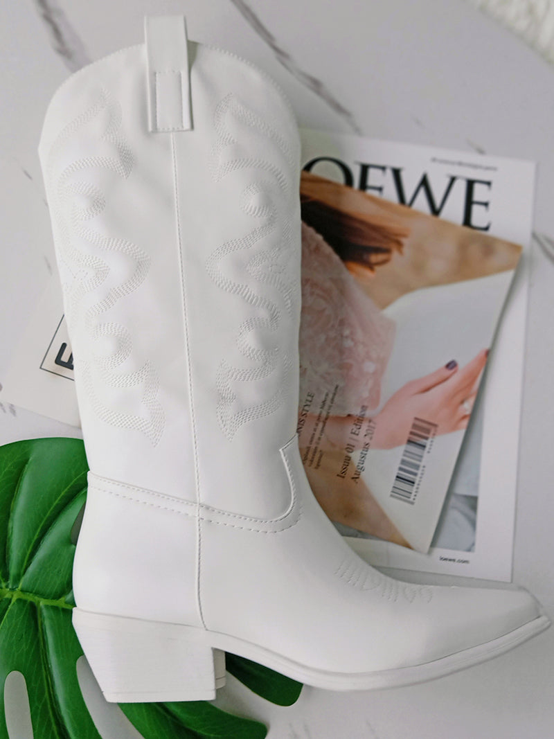 White women's cowboy boots