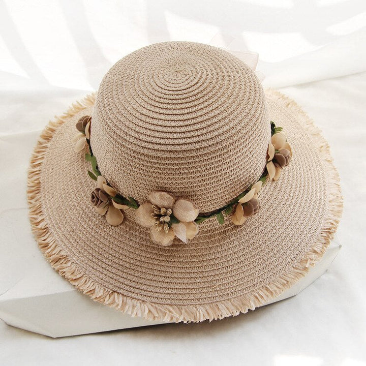 Flowery sun hat for women