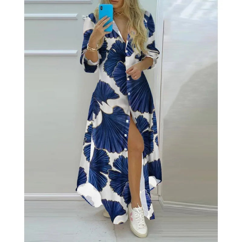 Stylish maxi dress with eye-catching prints