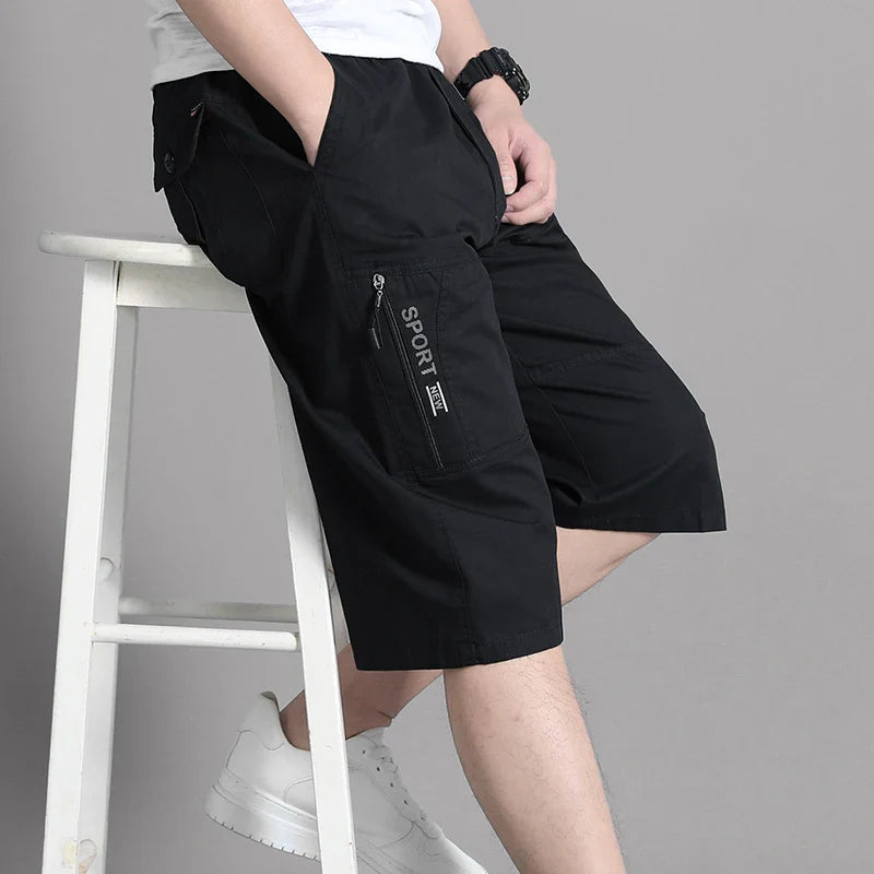 Comfortable knee-length shorts with utility pockets