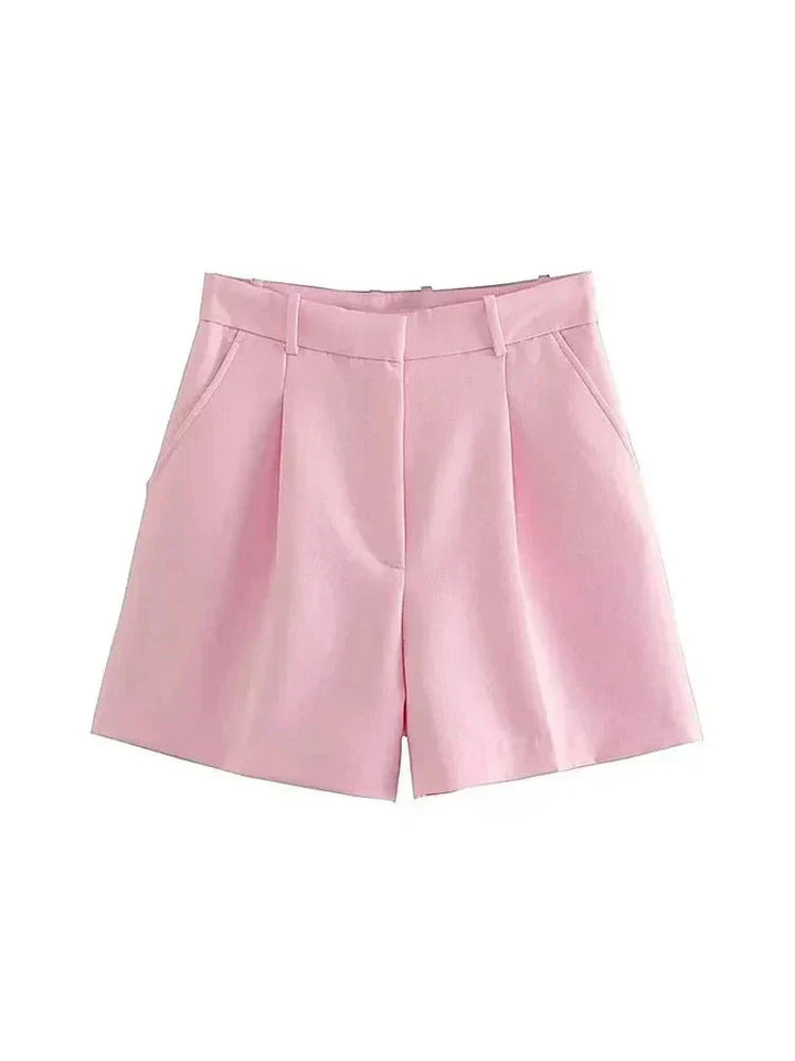 Timeless elegant high-waisted shorts