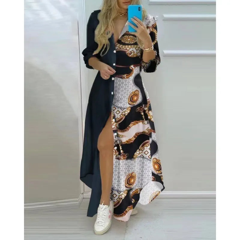 Stylish maxi dress with eye-catching prints