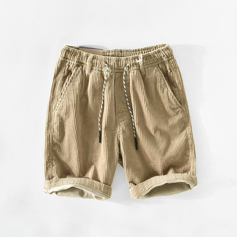 Classic corduroy summer shorts with relaxed fit