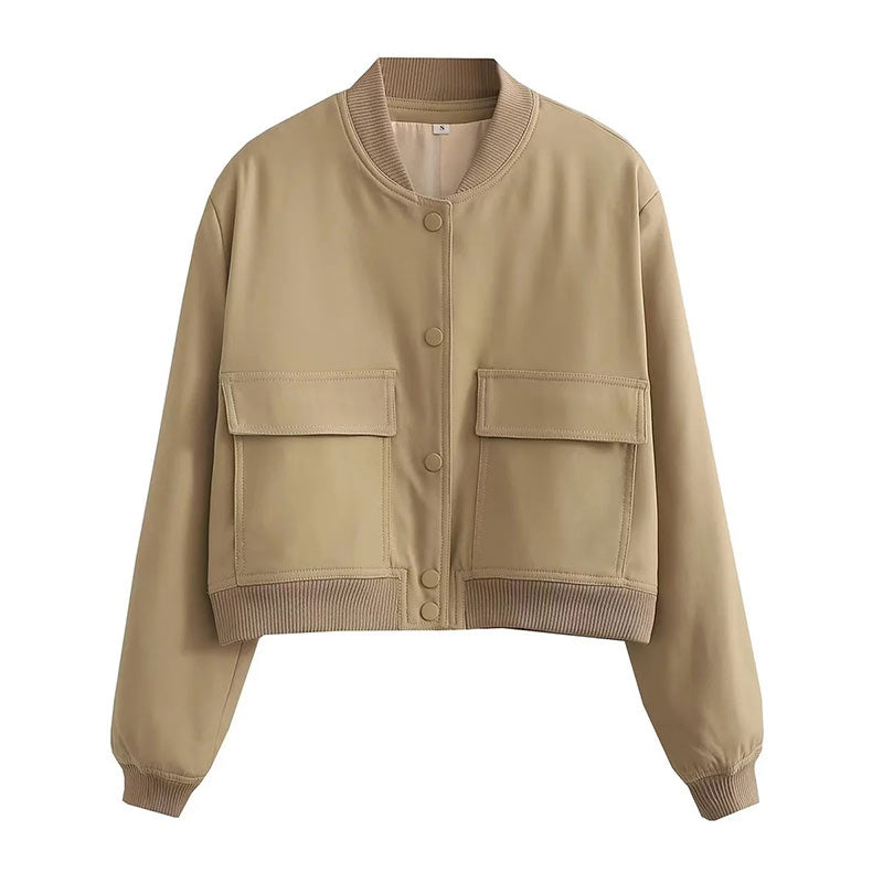 Bomber jacket with front pockets