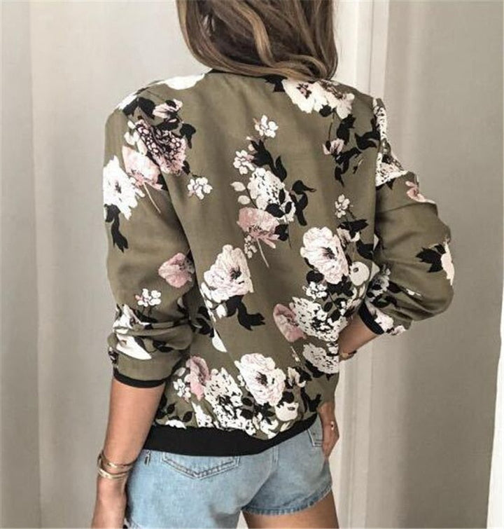 Floral print jacket for women