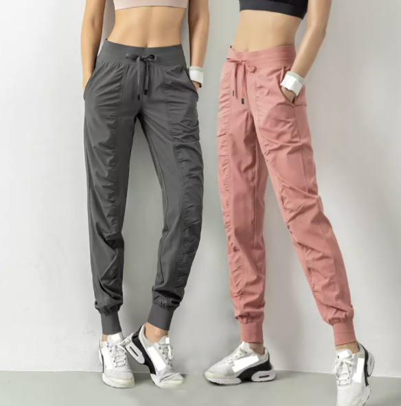 Drawstring casual sweatpants for women