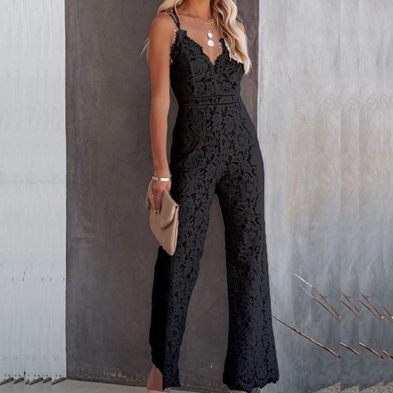 Elegant lace jumpsuit for women