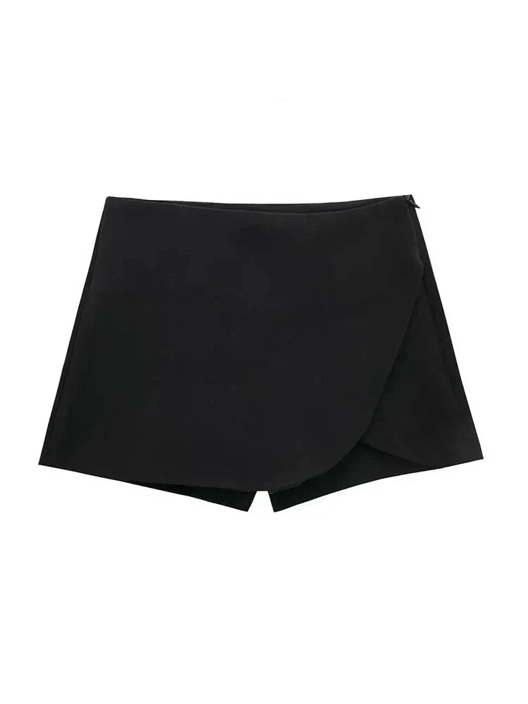 Stylish high-waist mini skorts