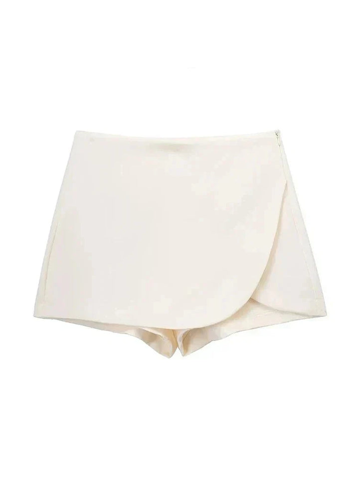 Stylish high-waist mini skorts