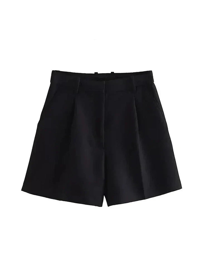 Timeless elegant high-waisted shorts