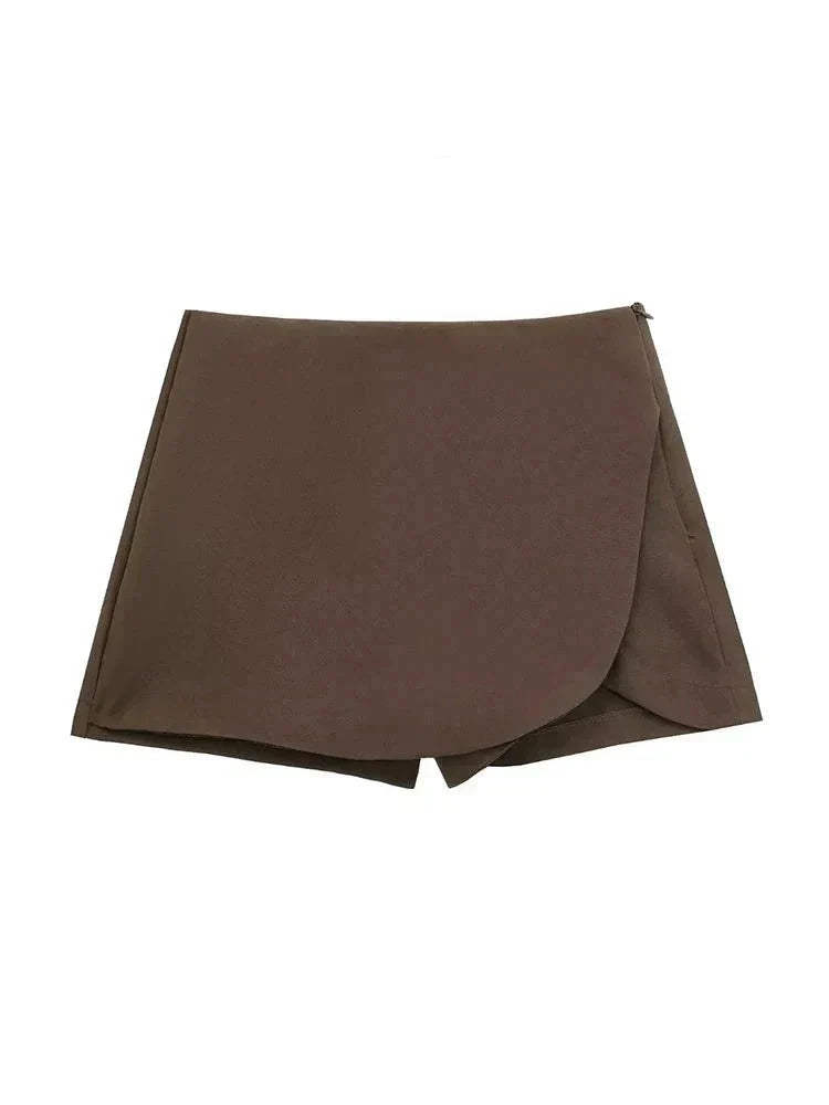 Stylish high-waist mini skorts