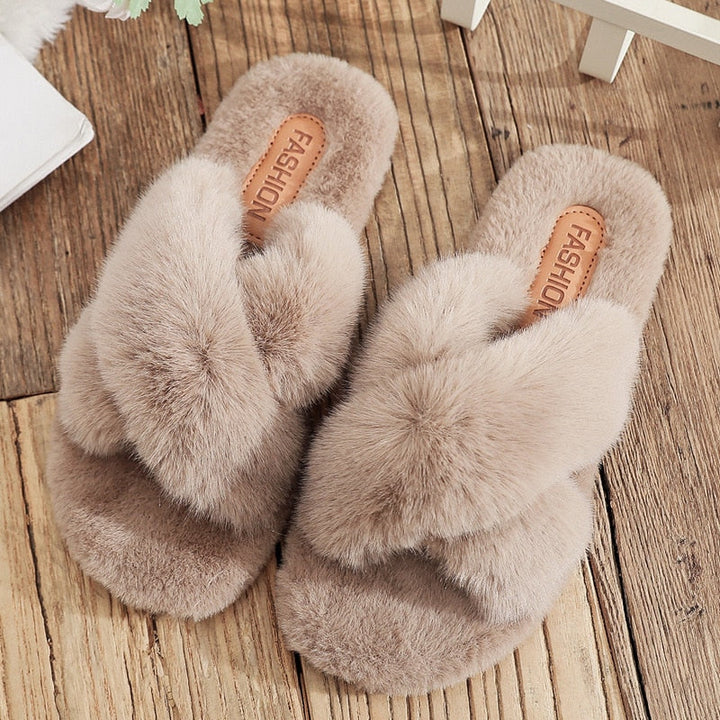 Fluffy slippers