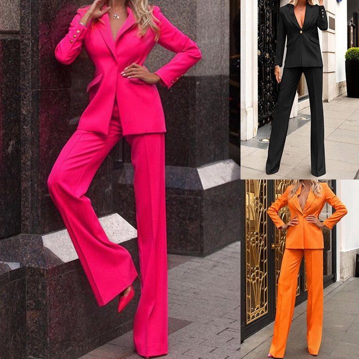 Blazer suit with matching trousers