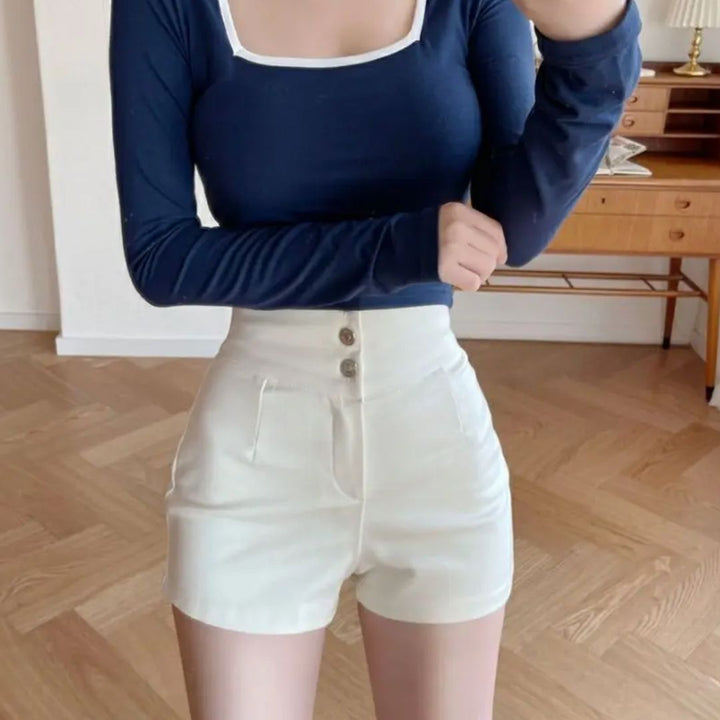 Women's flattering high-waisted  shorts