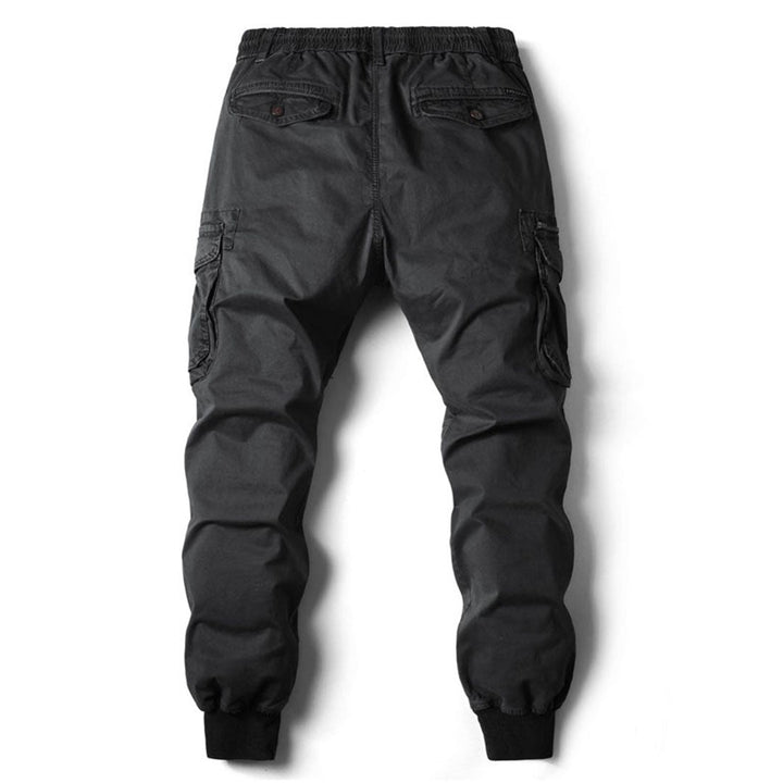 Long cargo pants with multiple pockets