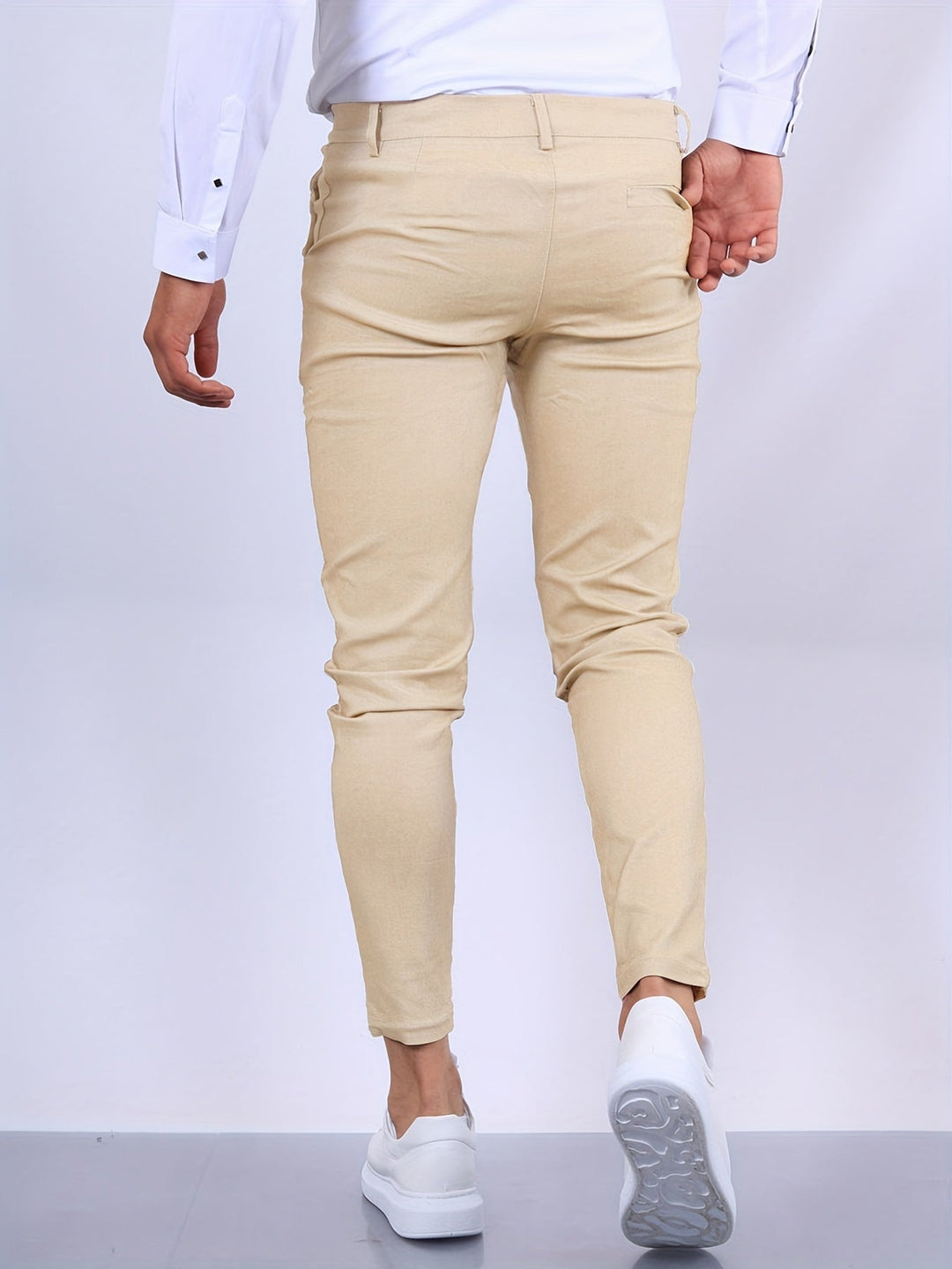 Men's casual slim-fit trousers