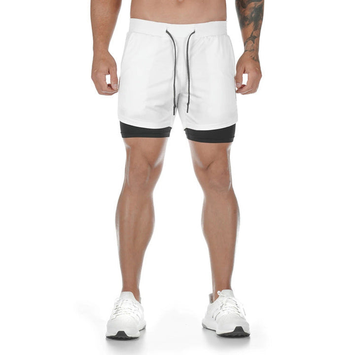 Men's dual-layer athletic shorts