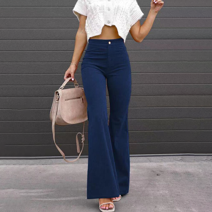 Elegant high waisted flared pants