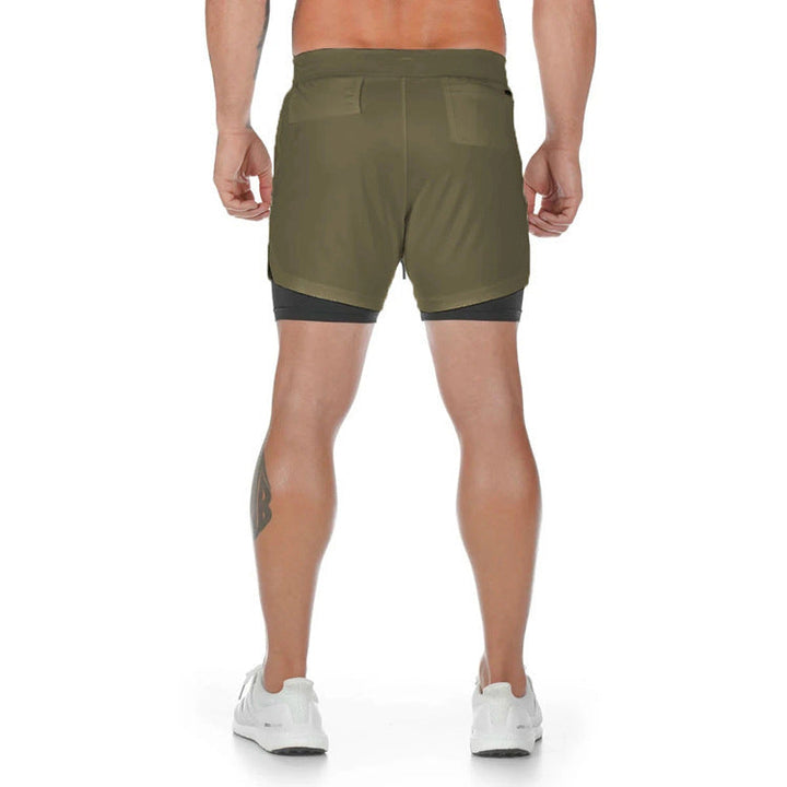 Men's dual-layer athletic shorts