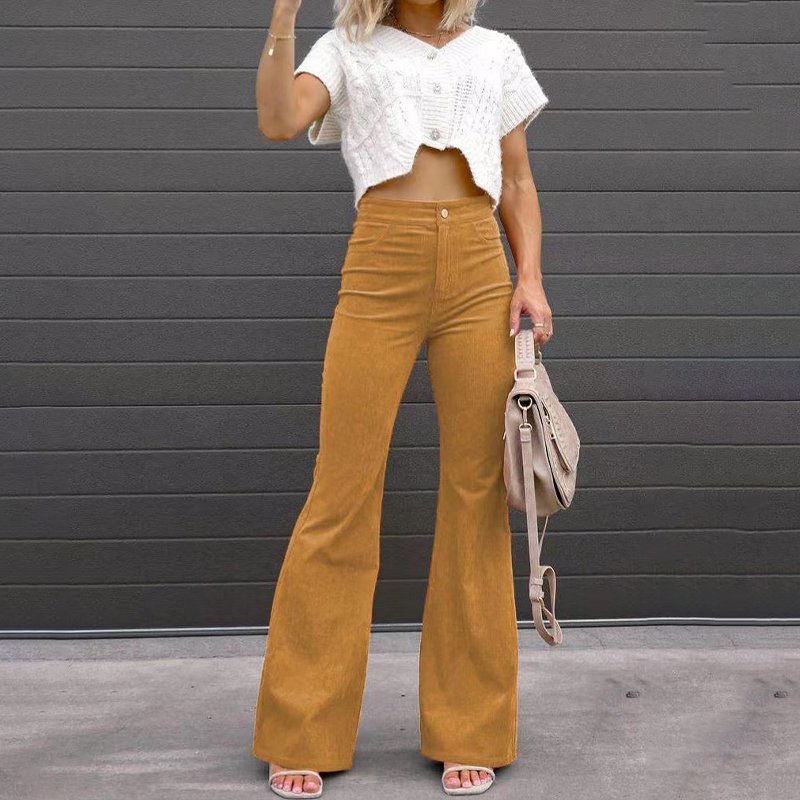 Elegant high waisted flared pants