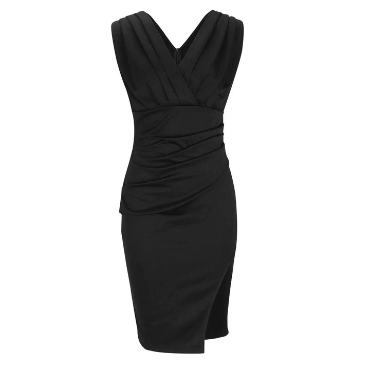 Elegant midi dress with side slit