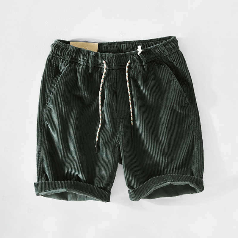 Classic corduroy summer shorts with relaxed fit