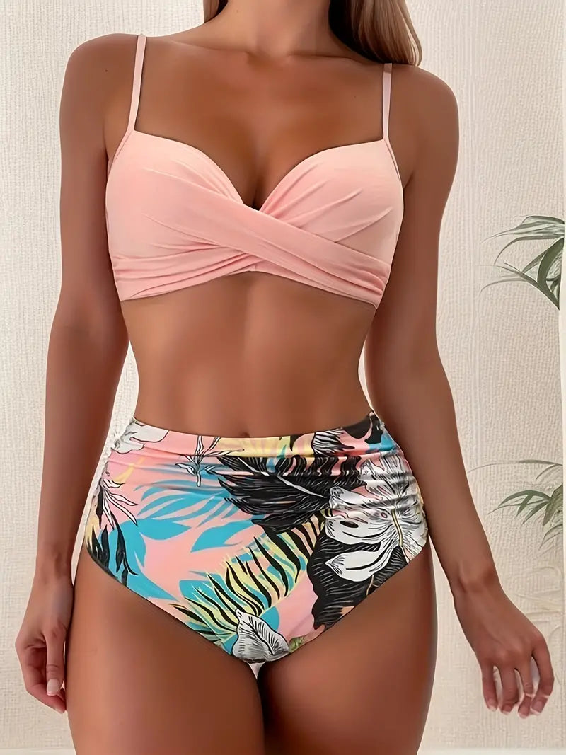 Push-up and high waist swimsuit