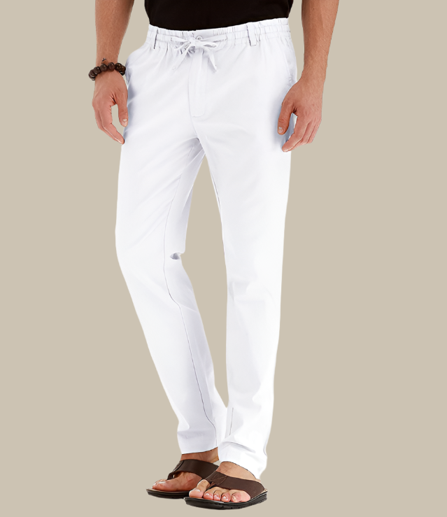 Summer trousers with elastic waistband