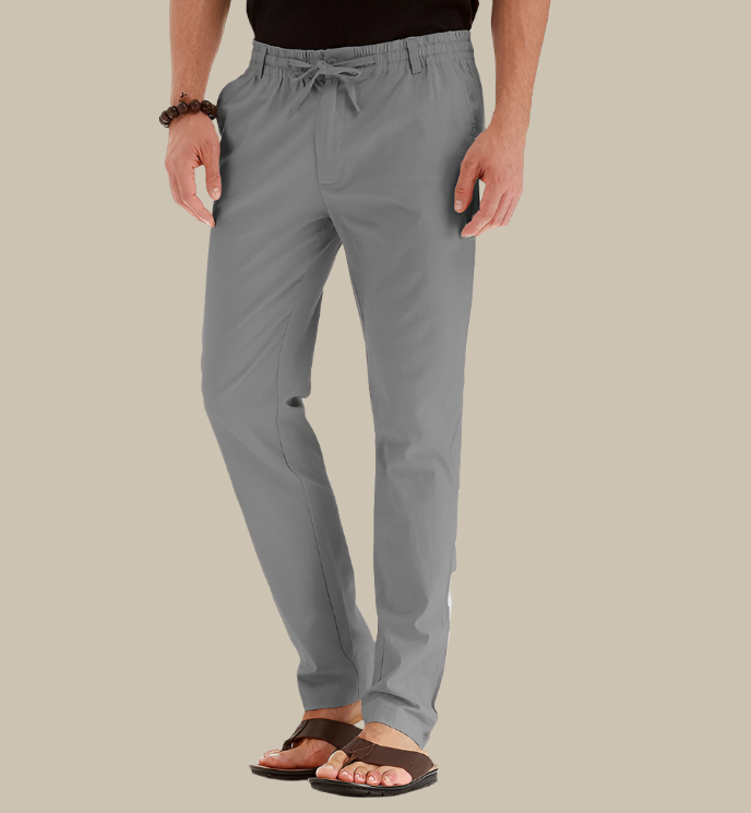 Summer trousers with elastic waistband