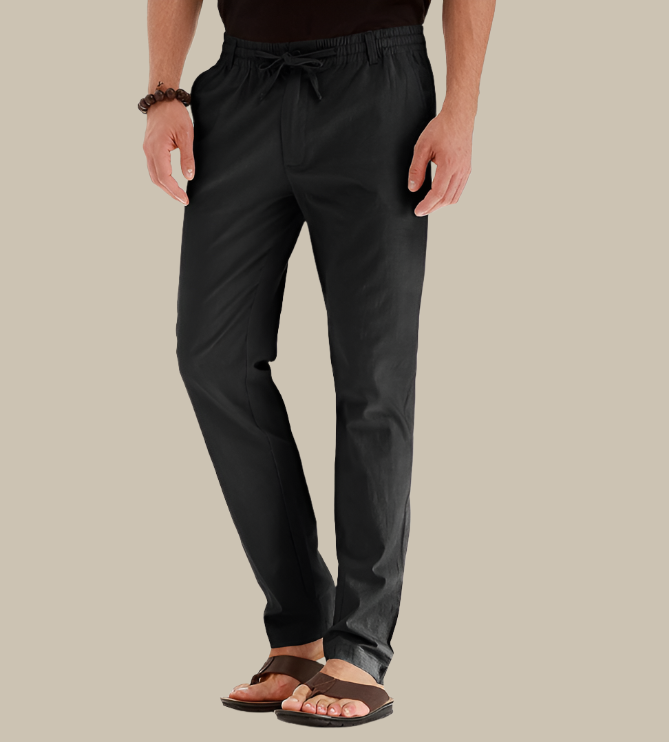 Summer trousers with elastic waistband