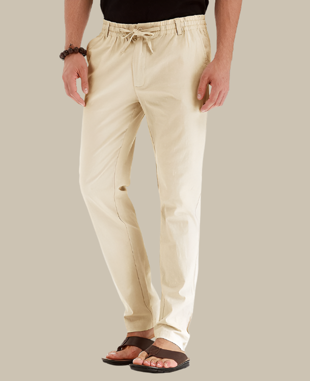 Summer trousers with elastic waistband